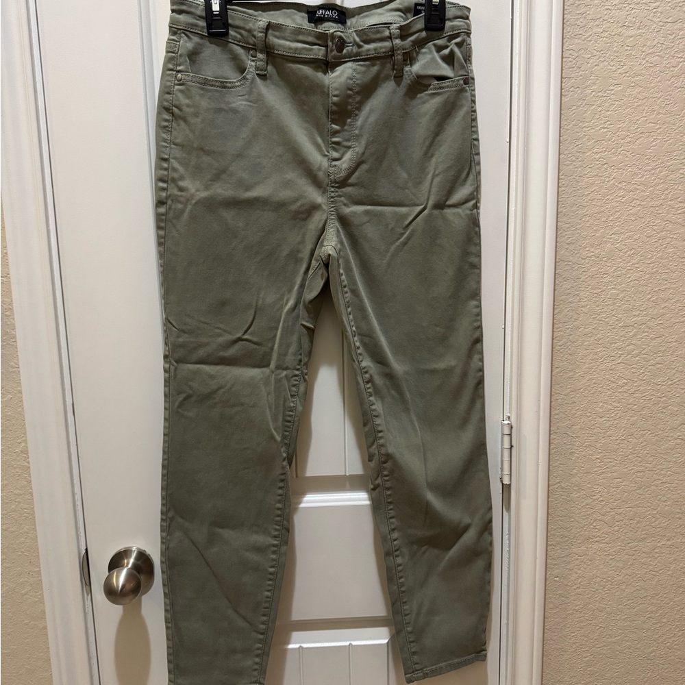 Buffalo David Bitton Women's Olive High Waisted Ankle Skinny Jeans